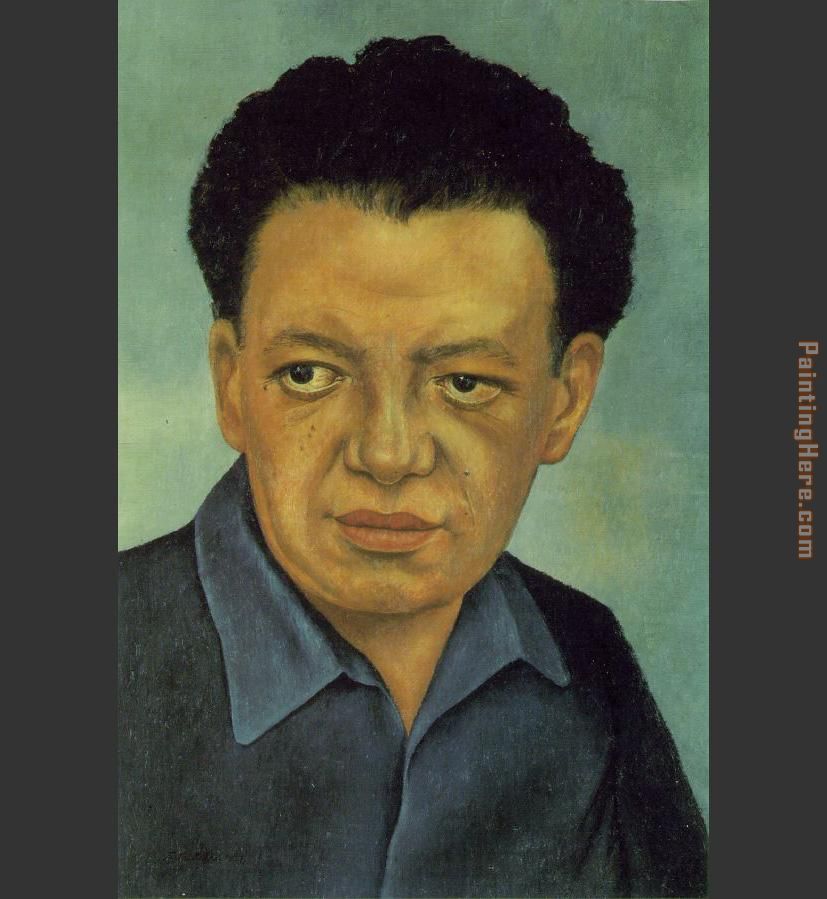 Portrait of Diego Rivera painting - Frida Kahlo Portrait of Diego Rivera art painting